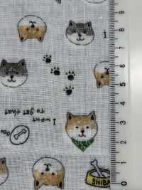 KTS6485 Imprimé Shiba Inu En Double Gaze[Fabrication De Textile] Sous-photo