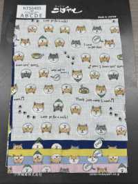 KTS6485 Imprimé Shiba Inu En Double Gaze[Fabrication De Textile] Sous-photo