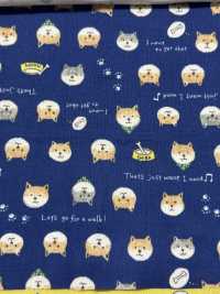 KTS6485 Imprimé Shiba Inu En Double Gaze[Fabrication De Textile] Sous-photo
