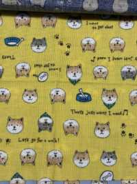 KTS6485 Imprimé Shiba Inu En Double Gaze[Fabrication De Textile] Sous-photo