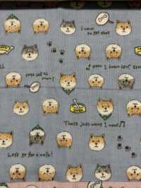 KTS6485 Imprimé Shiba Inu En Double Gaze[Fabrication De Textile] Sous-photo