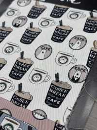 KTS7066 Imprimé Ours Barista En Sergé[Fabrication De Textile] Sous-photo