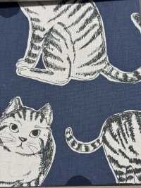 KTS7110 Impression Sur Toile De Lin Représentant Un Gros Chat[Fabrication De Textile] Sous-photo
