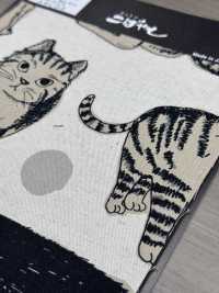 KTS7110 Impression Sur Toile De Lin Représentant Un Gros Chat[Fabrication De Textile] Sous-photo