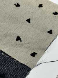ON43697NA Broderie En Lin, Aspect Denim, 4 Pouces (Couleur Naturelle)[Fabrication De Textile] Oharayaseni Sous-photo