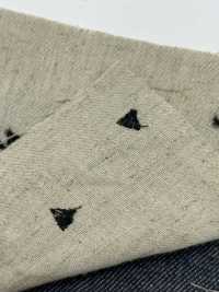 ON43697NA Broderie En Lin, Aspect Denim, 4 Pouces (Couleur Naturelle)[Fabrication De Textile] Oharayaseni Sous-photo