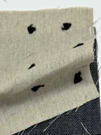 ON43697NA Broderie En Lin, Aspect Denim, 4 Pouces (Couleur Naturelle)[Fabrication De Textile] Oharayaseni Sous-photo