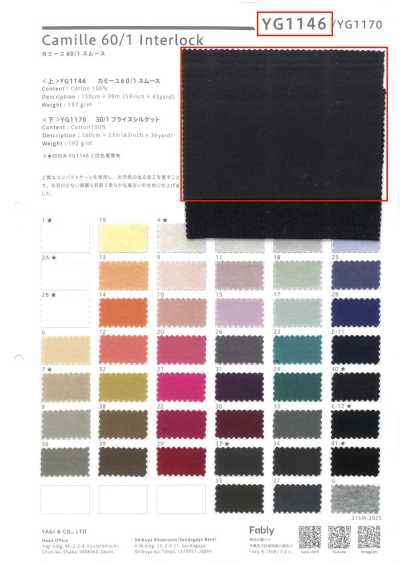 YG1146 Camille 60/1 Tricot interlock circulaire