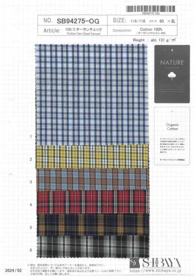 SB94275-OG Tartan à carreaux 100/2