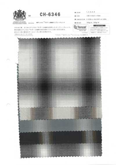 CH-6346 Coton fibre Tencel Modal à carreaux ombrés