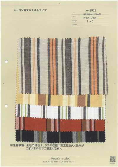 A-8032 Viscose-Lin multirayures