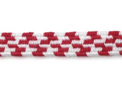 THGB03-B Cordon en sangle élastique de style japonais, motif Ichimatsu, 6 mm