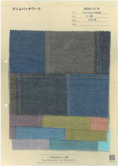 INDIA-2116 Patchwork en denim