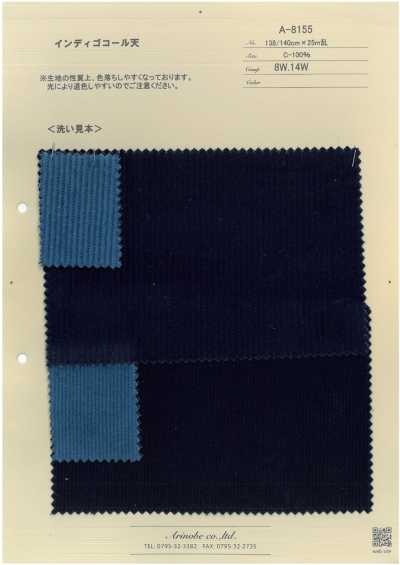 A-8155 Velours côtelé indigo