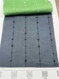 8026-855-1 Broderie Sur Gazon à Rayures Et Petites Fleurs[Fabrication De Textile] HOKKOH Sous-photo
