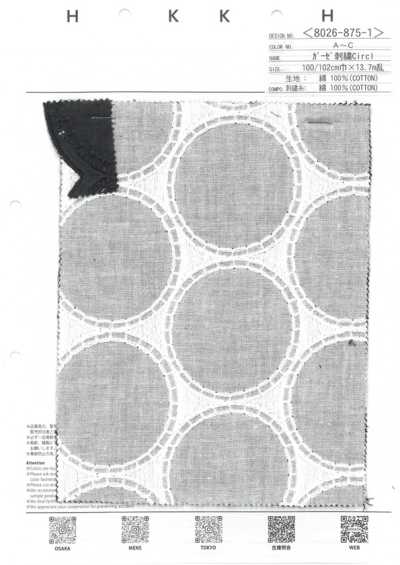 8026-875-1 Gaze broderie Circl