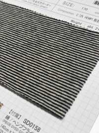 SD0188 Jersey Teint En Fil De Coton/chanvre à Rayures Horizontales[Fabrication De Textile] SHIBAYA Sous-photo