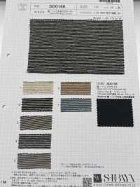 SD0188 Jersey Teint En Fil De Coton/chanvre à Rayures Horizontales[Fabrication De Textile] SHIBAYA Sous-photo