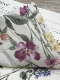 28107 Imprimé Floral Aquarelle Sur Toile De Linon 60 Fils[Fabrication De Textile] SUNWELL Sous-photo