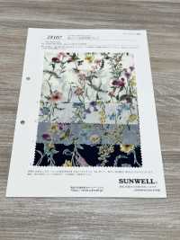 28107 Imprimé Floral Aquarelle Sur Toile De Linon 60 Fils[Fabrication De Textile] SUNWELL Sous-photo