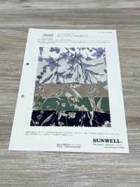 28103 Imprimé Floral Aquarelle Monochrome En Toile De Linon 60 Fils[Fabrication De Textile] SUNWELL Sous-photo