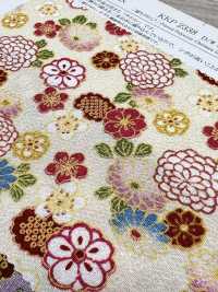 KKP2338-D-HANAKOMATI Futako Chirimen Hanakomachi[Fabrication De Textile] Uni Textile(Atelier Komon) Sous-photo