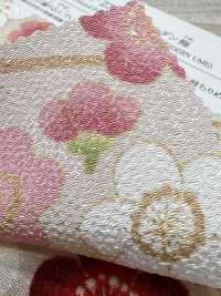 KKP2338-D-MODANUME Futako Chirimen Prune Moderne[Fabrication De Textile] Uni Textile(Atelier Komon) Sous-photo
