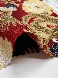 KKP2338-D-BOTANRYU Dragon Pivoine Futako Chirimen[Fabrication De Textile] Uni Textile(Atelier Komon) Sous-photo