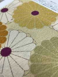 KKP2338-D-KIKUYUZEN Futako Chirimen Chrysanthème Yuzen[Fabrication De Textile] Uni Textile(Atelier Komon) Sous-photo
