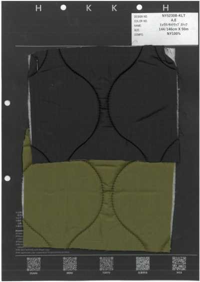 NY5230B-KLT Ripstop matelassé motif gourde