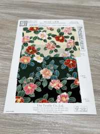 KKP2338-D-MTSUBAKI Futako Chirimen Miyako Tsubaki[Fabrication De Textile] Uni Textile(Atelier Komon) Sous-photo