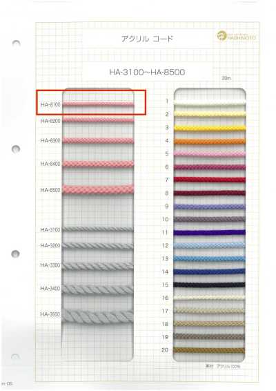HA-8100 Cordon acrylique
