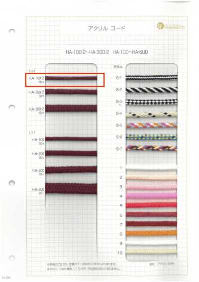 Cordon de broche 2/52 100