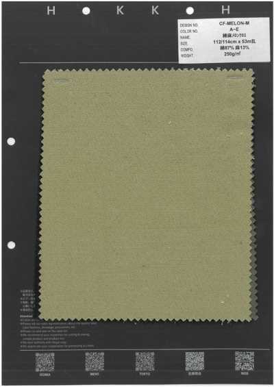 CF-MELON-M Tissu melon en coton-lin