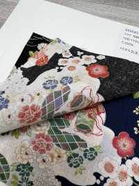 850585 Pelouse Hana Gold Motif Japonais Trésor Fleurs Dans Une Mer De Nuages[Fabrication De Textile] VANCET Sous-photo