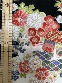 850585 Pelouse Hana Gold Motif Japonais Trésor Fleurs Dans Une Mer De Nuages[Fabrication De Textile] VANCET Sous-photo