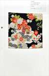 850585 Batiste florale dorée à motif japonais, fleurs trésor dans la mer de nuages