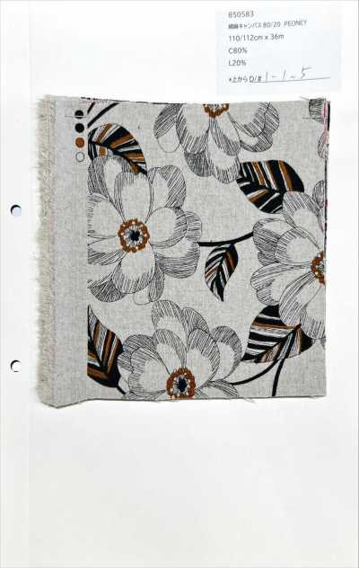 850583 Toile coton-lin 80/20 PEONEY