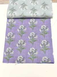 850573 SEVENBERRY® Pelouse De Coton Non Blanchi Bleu Soleil / Fleurs Sauvages[Fabrication De Textile] VANCET Sous-photo