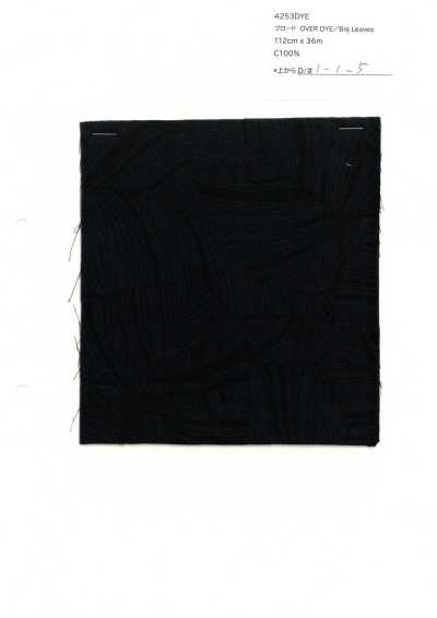 4253DYE SEVENBERRY® Popeline surteinte / Grandes feuilles