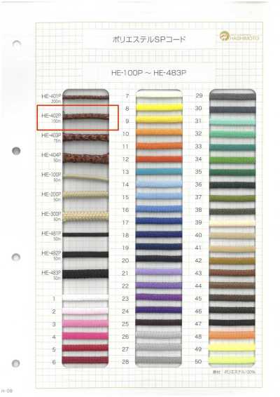 HE-402P Cordon enduit polyester
