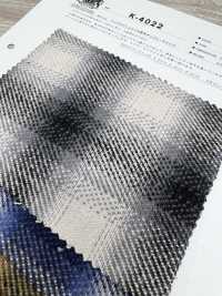 K-4022 Tissu Sergé Triple Fil Fuzzy On Play Check[Fabrication De Textile] Textiles Kuwamura Sous-photo