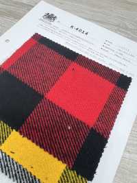 K-4014 Triple Fil Sergé Fuzzy Block Check[Fabrication De Textile] Textiles Kuwamura Sous-photo