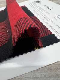 K-4014 Triple Fil Sergé Fuzzy Block Check[Fabrication De Textile] Textiles Kuwamura Sous-photo