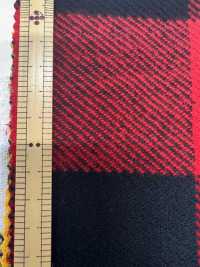 K-4014 Triple Fil Sergé Fuzzy Block Check[Fabrication De Textile] Textiles Kuwamura Sous-photo