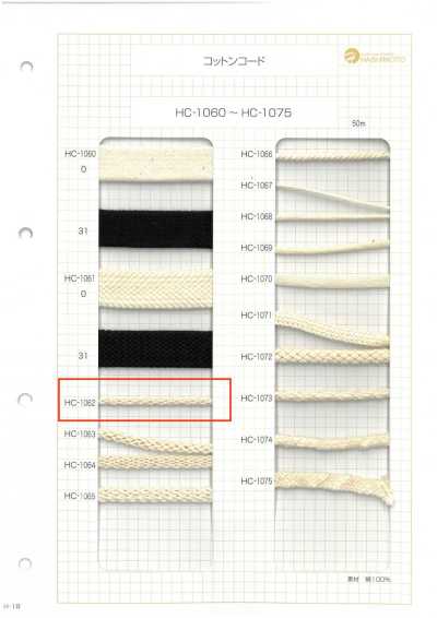 HC-1062 Cordon en coton façon dentelle