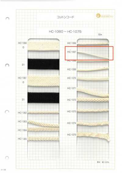 HC-1067 Cordon en coton