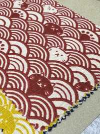 AP41903 FUKUFUKU Chat Dobby (Rond)[Fabrication De Textile] COSMO TEXTILE Sous-photo