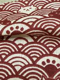 AP41903 FUKUFUKU Chat Dobby (Rond)[Fabrication De Textile] COSMO TEXTILE Sous-photo