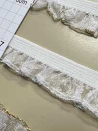 HW-3037 Volants En Organza Avec Paillettes Argentées Et Ruban Extensible[Ruban Ruban Cordon] Sans Nom Sous-photo
